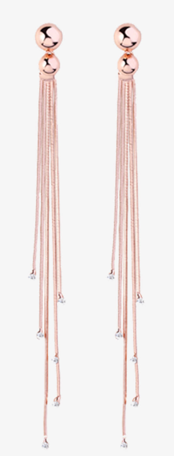 日韩国气质个性潮人流苏耳环免抠