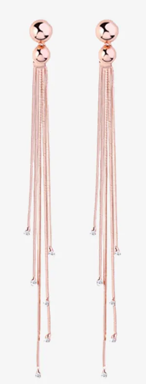 日韩国气质个性潮人流苏耳环免抠