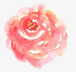 唯美水彩花朵素材免抠