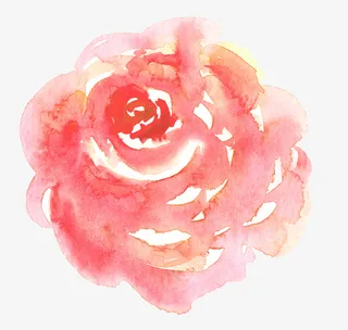 唯美水彩花朵素材免抠