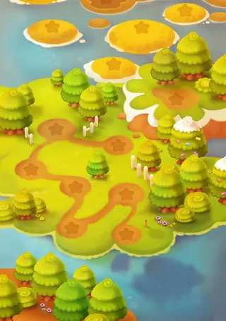 创意扁平风格树林免抠