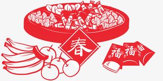 新春装饰卡通剪纸素材免抠