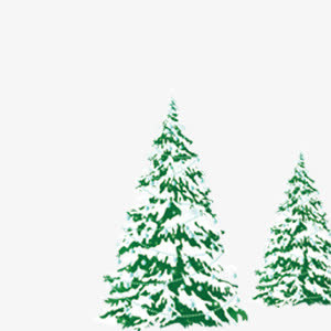 积雪的树免抠