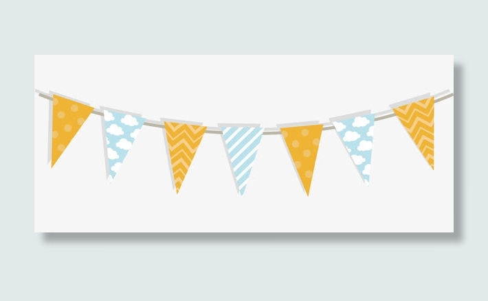 彩旗矢量图免抠