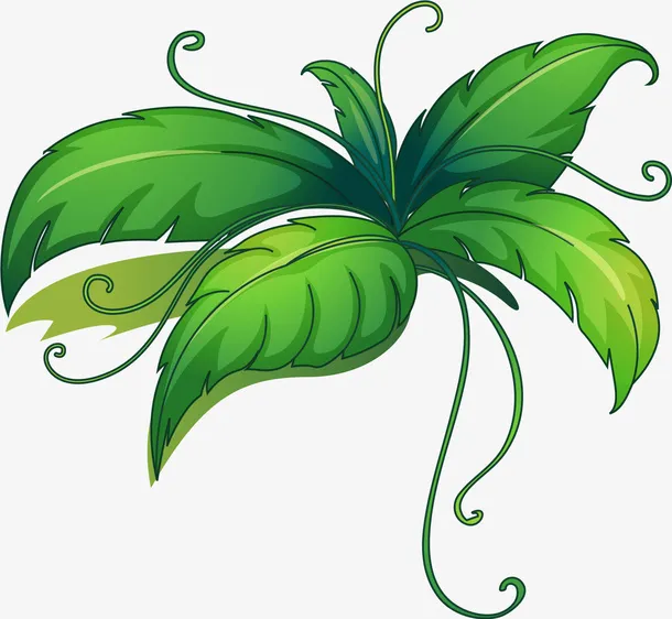 绿色清新小草免抠