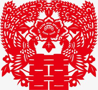 矢量中国风贴纸图案免抠