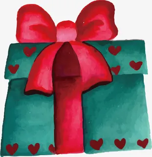 红色蝴蝶结包装免抠