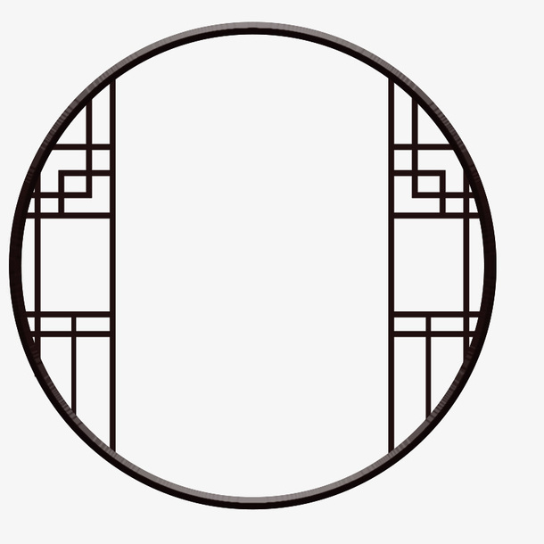 仿古国潮窗户免抠