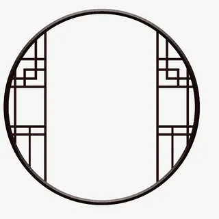 仿古国潮窗户免抠