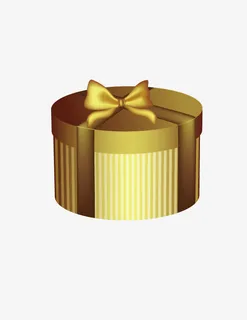土豪金礼盒免抠