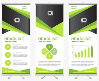 矢量环保X展架免抠