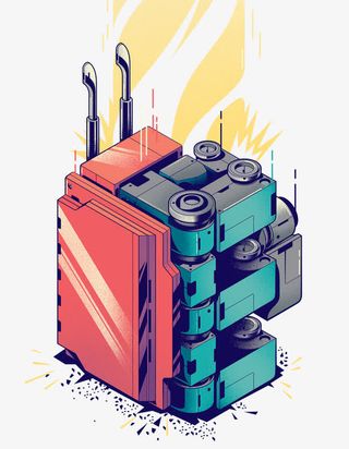 漫画风格特效字母E免抠