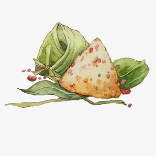 手绘端午水彩粽子免抠