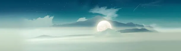 唯美台历夜空banner背景