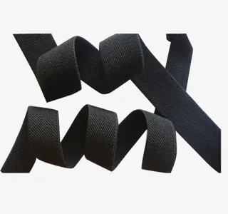 黑色螺旋形弹力丝带免抠