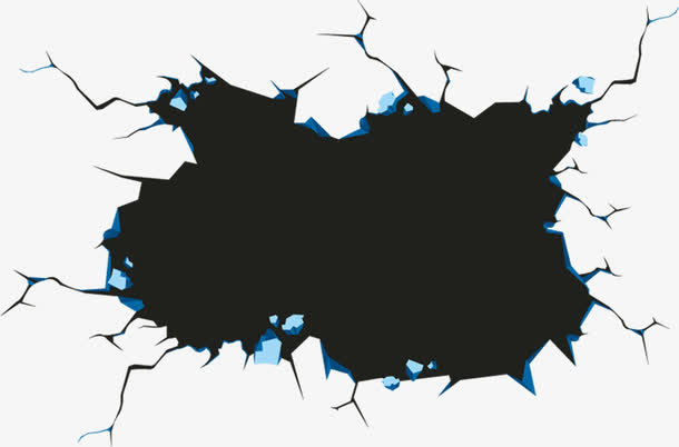 合成效果形状墙壁破裂免抠