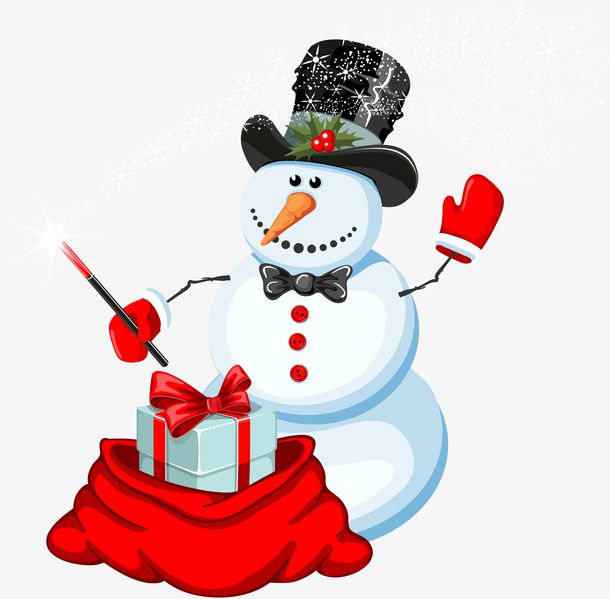雪人和礼物免抠