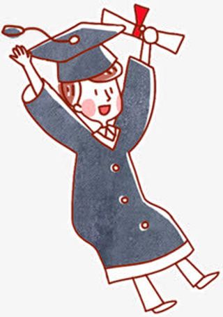 卡通毕业学生毕业季免抠