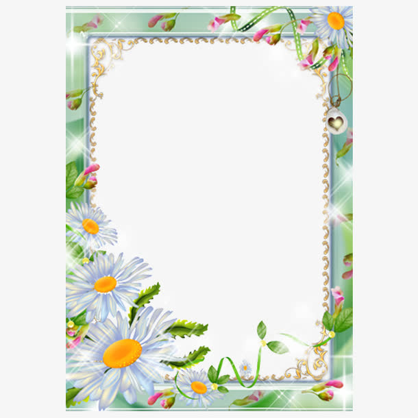 情人节花卉相框免抠