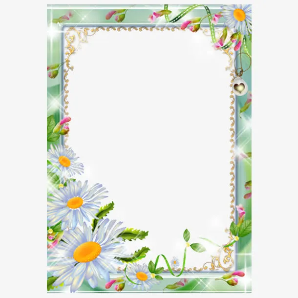 情人节花卉相框免抠