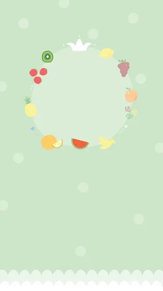 小清新绿色水果圆环H5背景素材高清