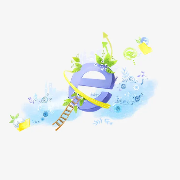 绿色现代植物装饰免抠