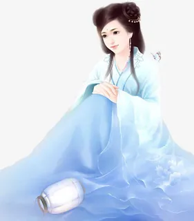 卡通人物素材手绘古风免抠