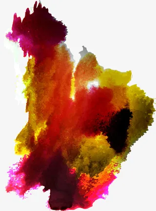 水彩涂抹免抠