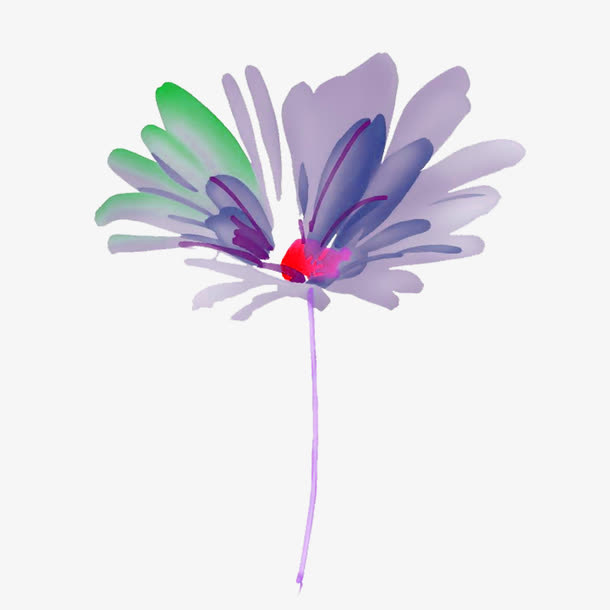 墨水雏菊图片素材免抠