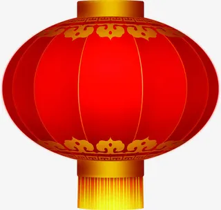 红色灯笼爱国建党免抠