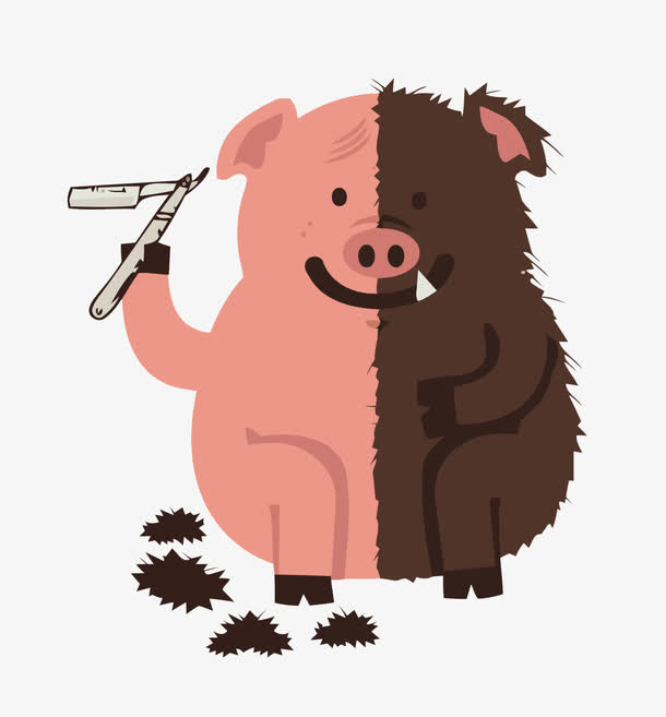 矢量打扮创意插画免抠
