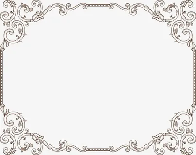 褐色植物框架免抠