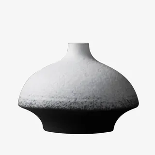 黑白渐变插花花瓶免抠