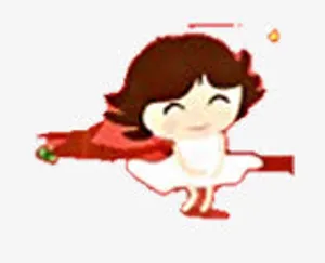 可爱少女手绘人物免抠