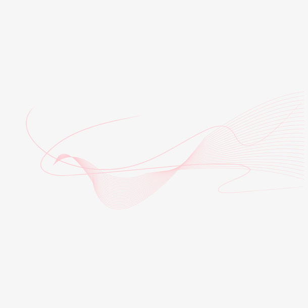 粉色科技线条装饰免抠