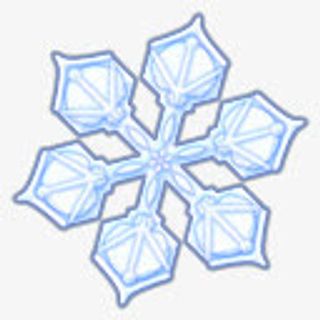 卡通蓝色雪花小图案免抠