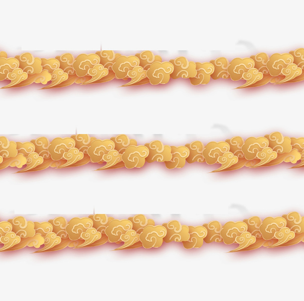 金色浮云装饰免抠