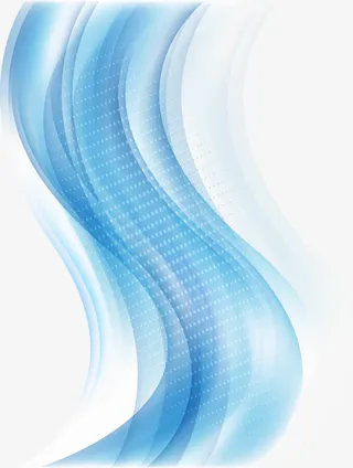 蓝色弧线免抠