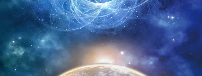 蓝色星光活动背景高清