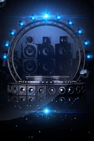 蓝色大气青春音乐节海报高清