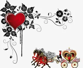 欧式马车婚庆装饰免抠