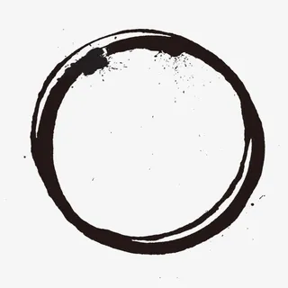 泼墨圆框免抠
