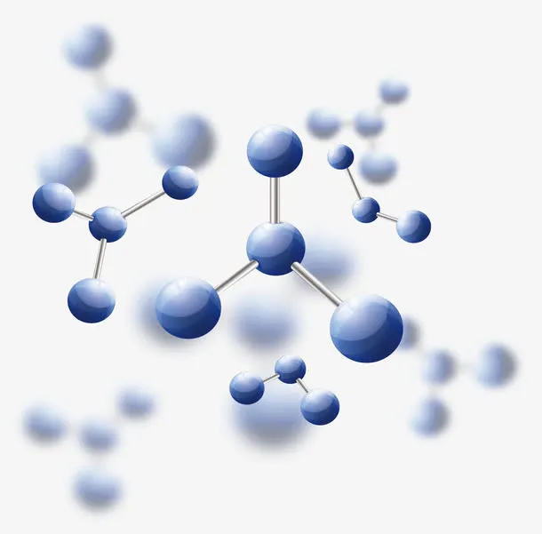 蓝色科技生物分子免抠
