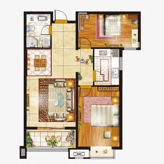 带家具的户型图免抠