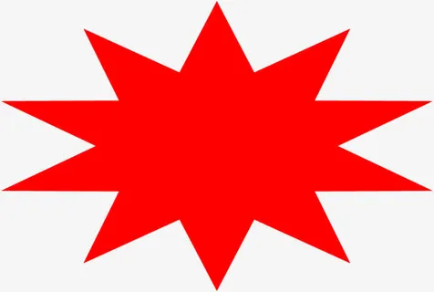 红色爆炸型促销标签免抠