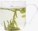 中秋节透明茶杯里的茶叶免抠