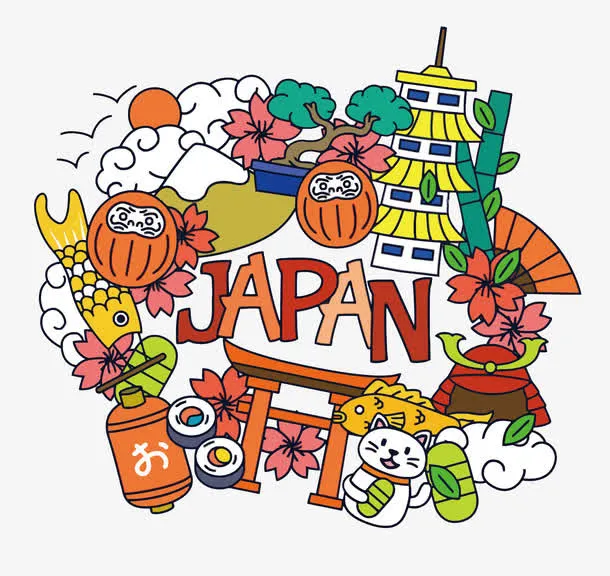 矢量日本印花免抠