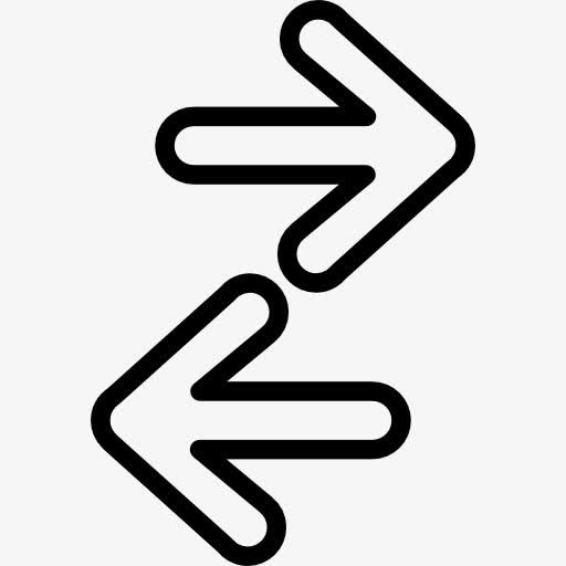 方向的箭头对轮廓图标免抠
