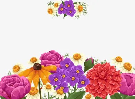 春季彩色花卉背景矢量素材