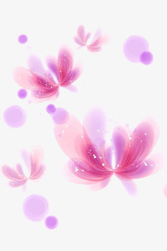 淡粉色花朵装饰免抠